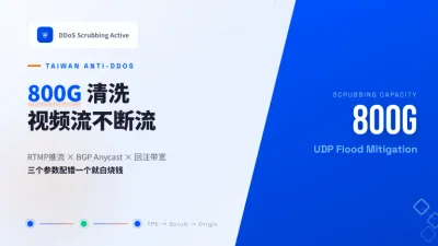 视频网站台湾高防服务器800G清洗容量到底怎么配才够用