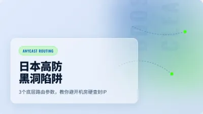 个人买日本高防服务器推荐：3个底层参数教你避开黑洞IP