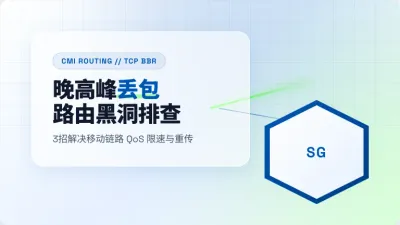 新加坡服务器到国内移动线路调优，3招解决晚高峰丢包
