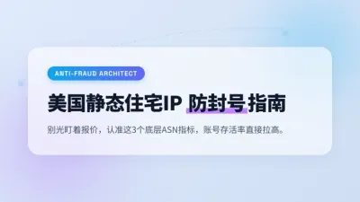 美国静态住宅IP多少钱？认准这3个底层指标防封号