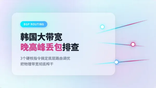 韩国大带宽独立服务器租用：3个指令搞定晚高峰卡顿问题