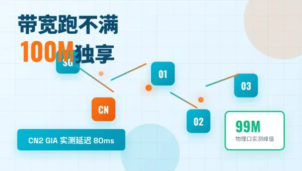 新加坡100M独享服务器带宽跑不满 3个命令查真实端口