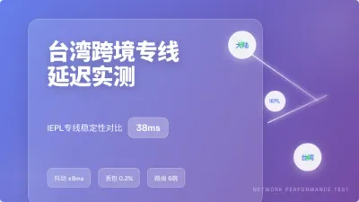 台湾跨境网络专线哪家稳定实测3条线路延迟数据