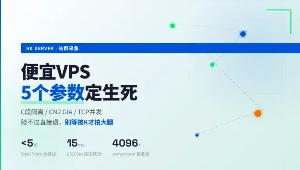 采集站群专用香港便宜服务器5个参数不达标就趁早退掉