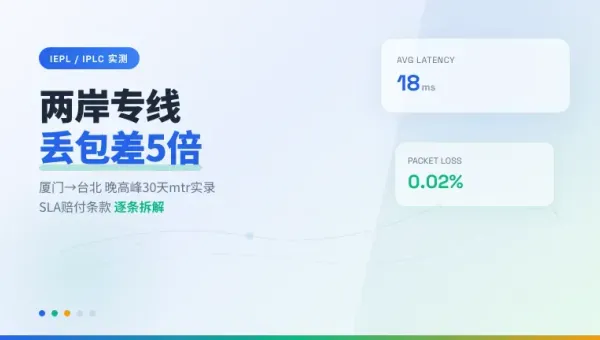 稳定台湾跨境专线网络推荐实测3家丢包率竟差5倍