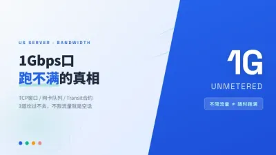 美国大带宽服务器1Gbps不限流量跑满带宽要满足3个条件