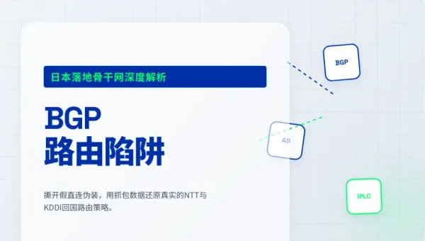日本网络专线落地骨干网排查，3个命令揪出假直连路由黑洞