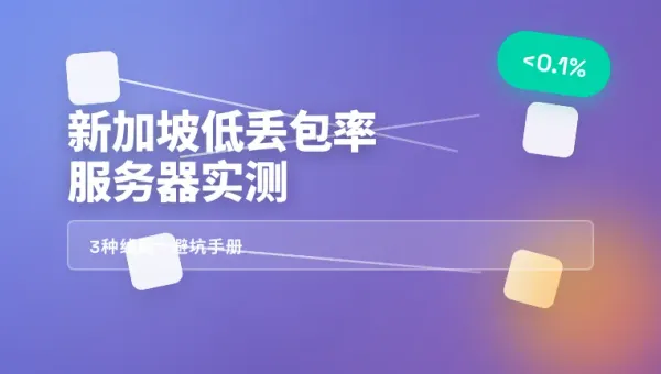 新加坡低丢包率服务器租用平台3种线路实测与避坑手册