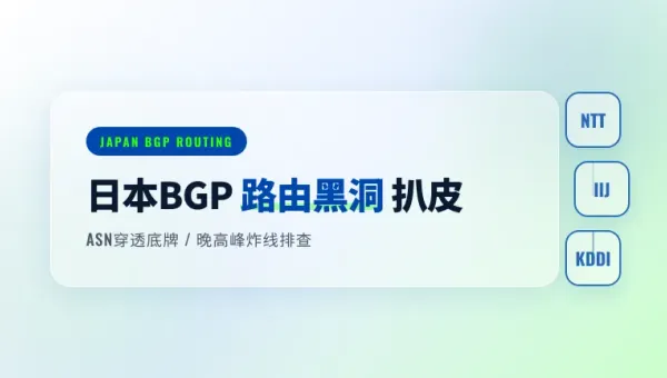 日本服务器BGP接入包含哪4大运营商？选线绕坑实录
