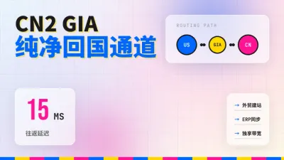 外贸用美国纯净CN2 GIA主机怎么把延迟砍到15ms