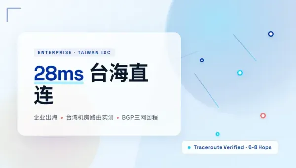 企业出海为什么首选台湾服务器3组回程路由实测摊牌了
