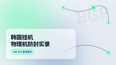 购买韩国适合挂机的独立服务器必看这3个防封核心参数