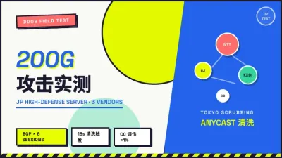 真实日本高防服务器测评：3家方案扛住200G攻击全记录
