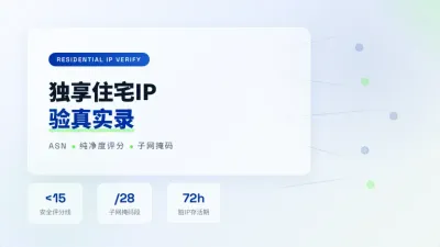 哪里买美国独享住宅IP才不翻车？5个验真参数实测手记