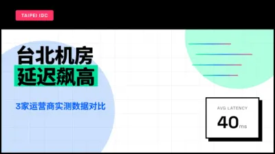 台湾台北机房服务器跨海峡延迟高? 3家运营商实测对比