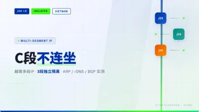 越南多段ip服务器3个C段独立IP怎么配才不容易翻车
