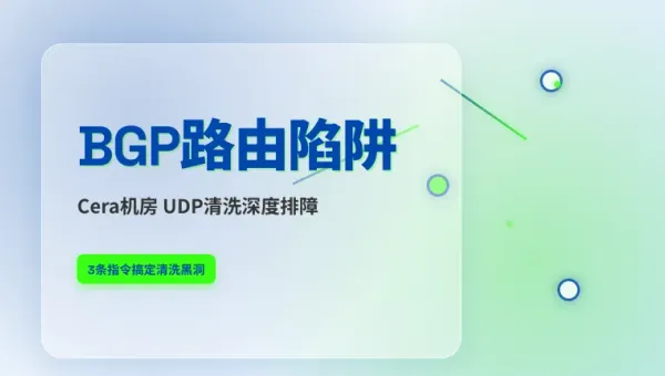 洛杉矶Cera机房高防服务器排障：3条指令搞定UDP清洗与路由回撤