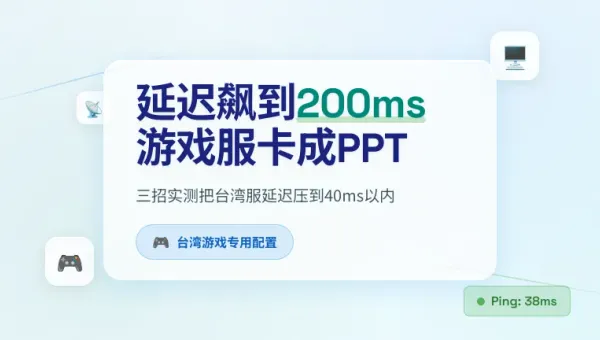 台湾游戏专用服务器租用实测三招把两百毫秒延迟压到四十
